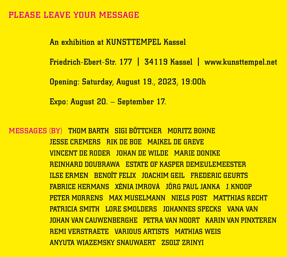Kunsttempel, Kassel - Please leave your message! 