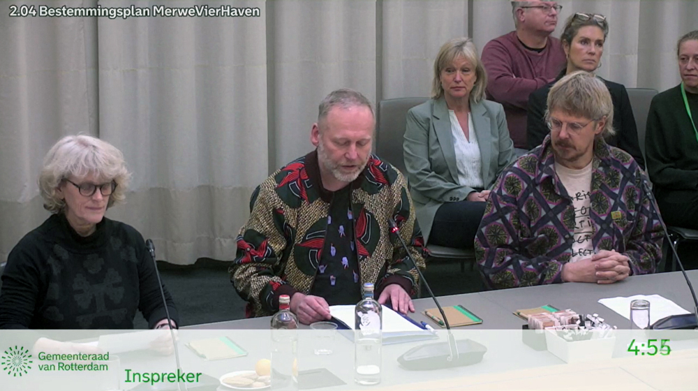 Inspreken commissievergadering van de gemeenteraad Rotterdam
